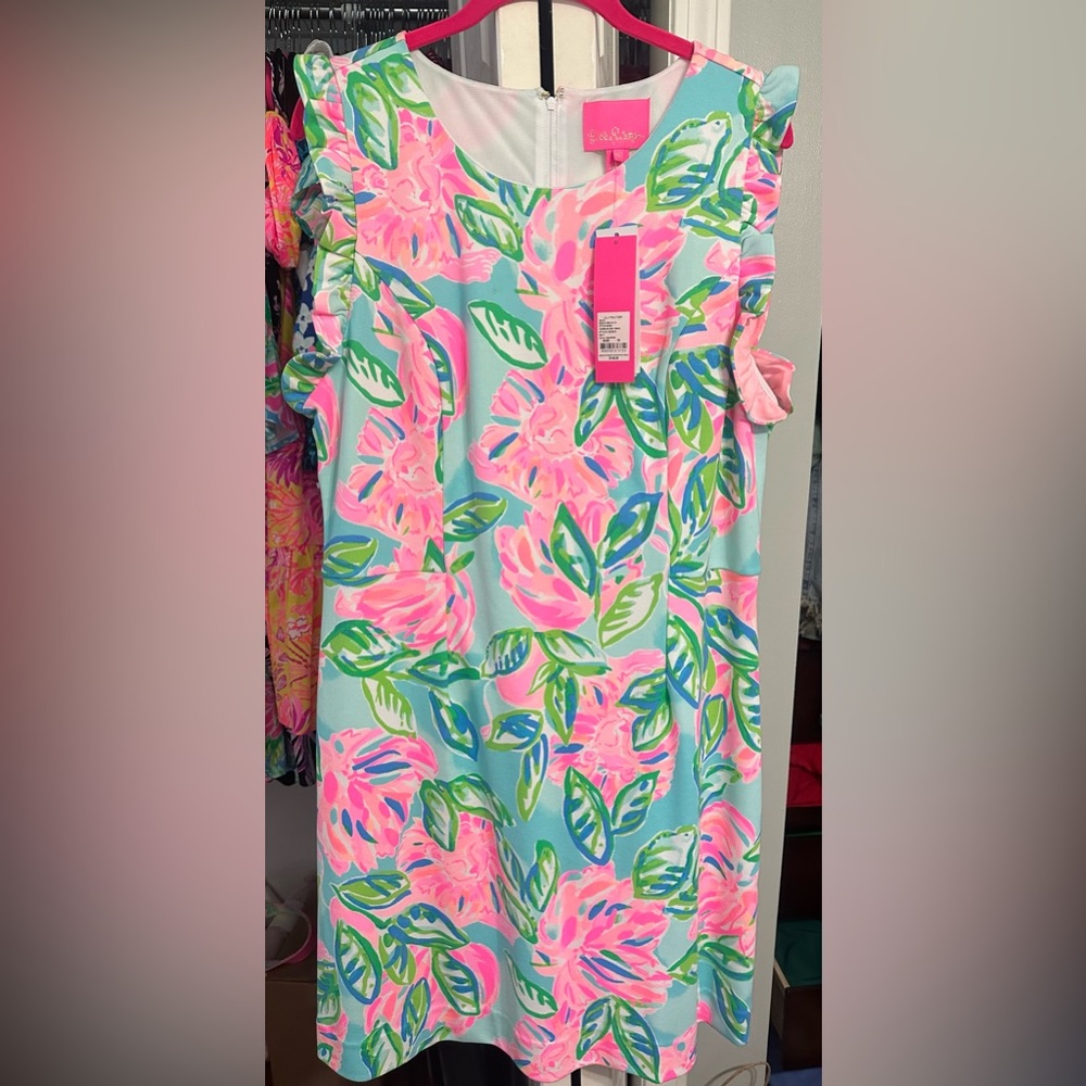 NWT Lilly Pulitzer size 16 Carmelisa Shift Dress! Totally blossom